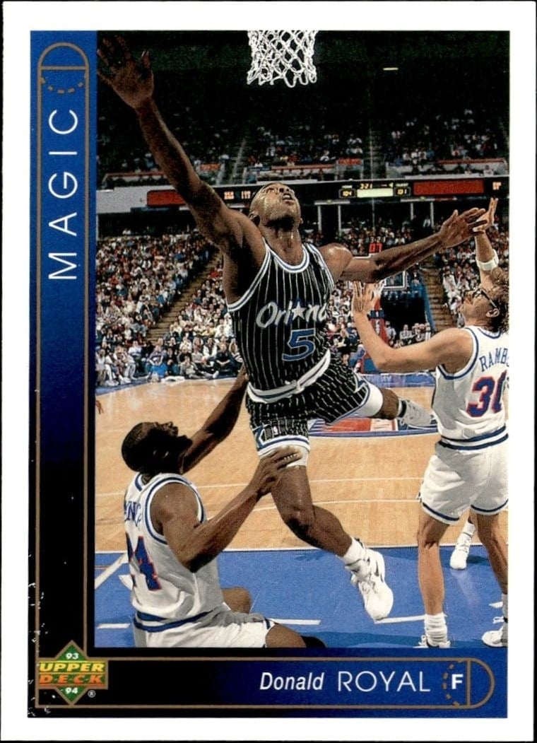 Donald Royal 1993-94 Upper Deck Collector's Choice #149 Basketball Trading Card - Front 1993-94 Upper Deck Collector's Choice Donald Royal #149 basketball trading card front