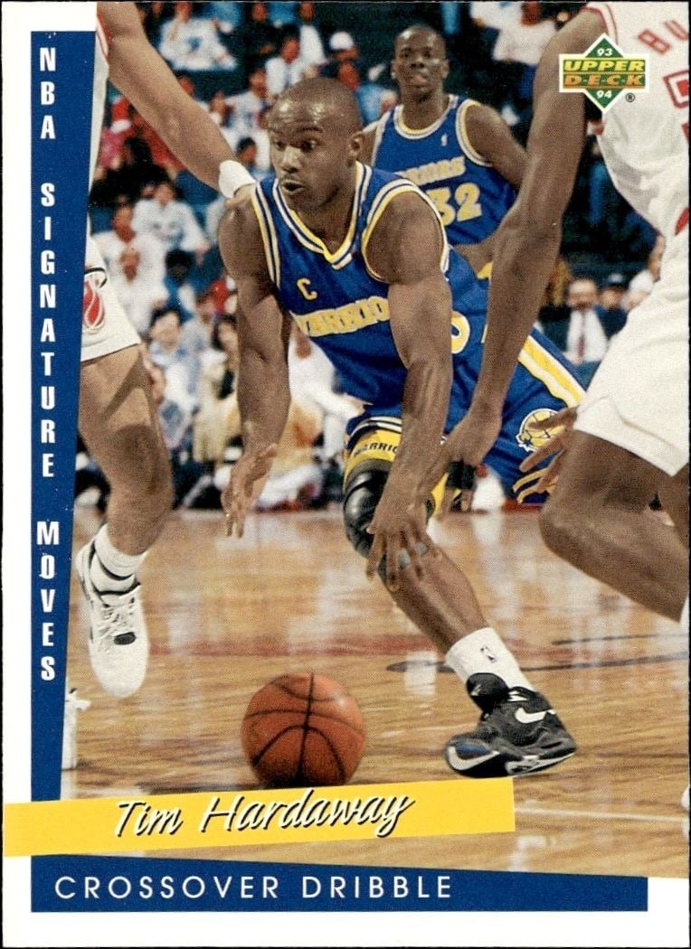 Tim Hardaway 1993-94 Upper Deck Collector's Choice #239 Basketball Trading Card - Front 1993-94 Upper Deck Collector's Choice Tim Hardaway #239 basketball trading card front