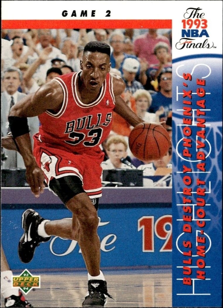 Scottie Pippen 1993-94 Upper Deck Collector's Choice #199 Basketball Trading Card - Front 1993-94 Upper Deck Collector's Choice Scottie Pippen #199 basketball trading card front