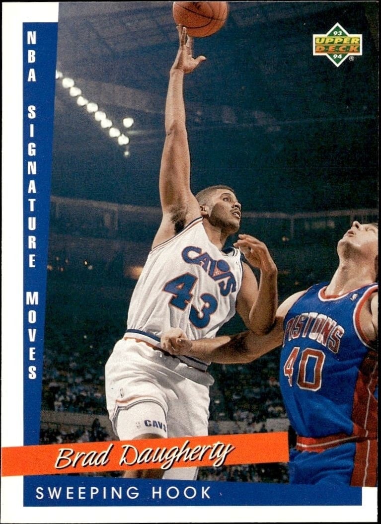 Brad Daugherty 1993-94 Upper Deck Collector's Choice #241 Basketball Trading Card - Front 1993-94 Upper Deck Collector's Choice Brad Daugherty #241 basketball trading card front