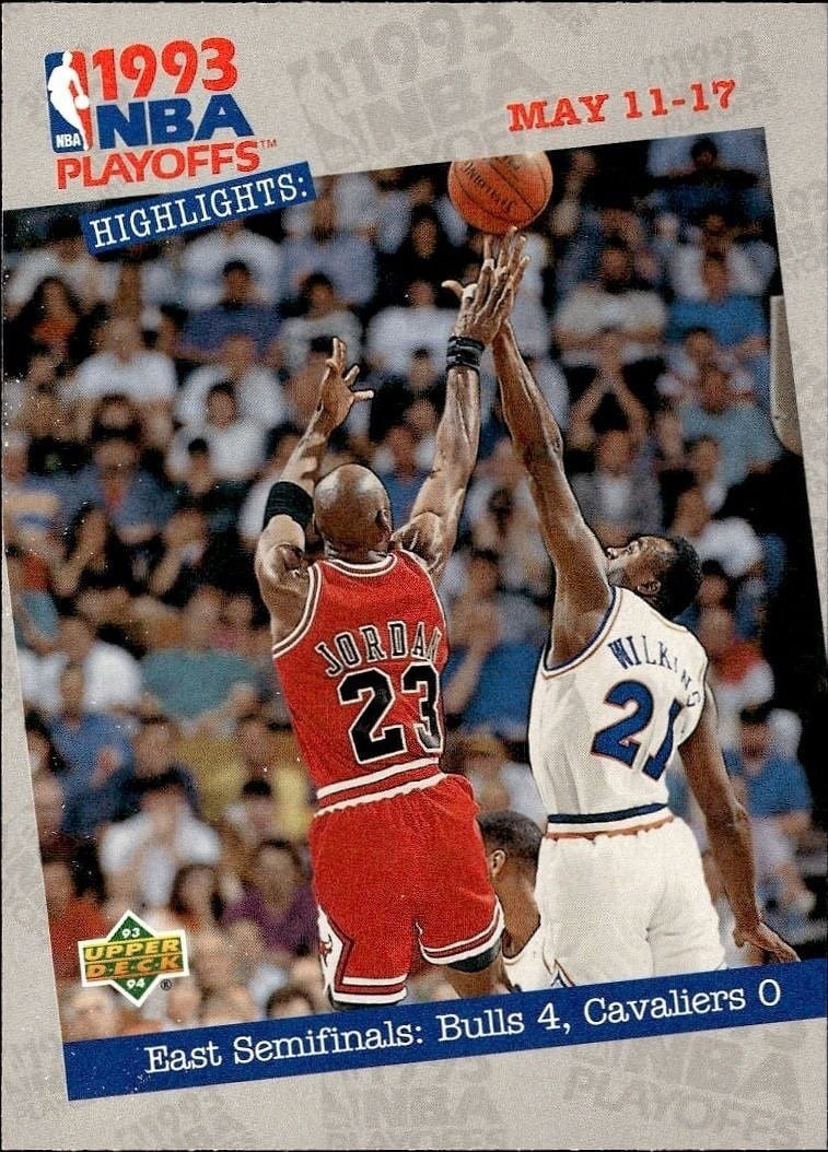 1993-94 Upper-Deck Collector's Choice East Semifinals: Bulls 4, Cavaliers 0 #187 trading card