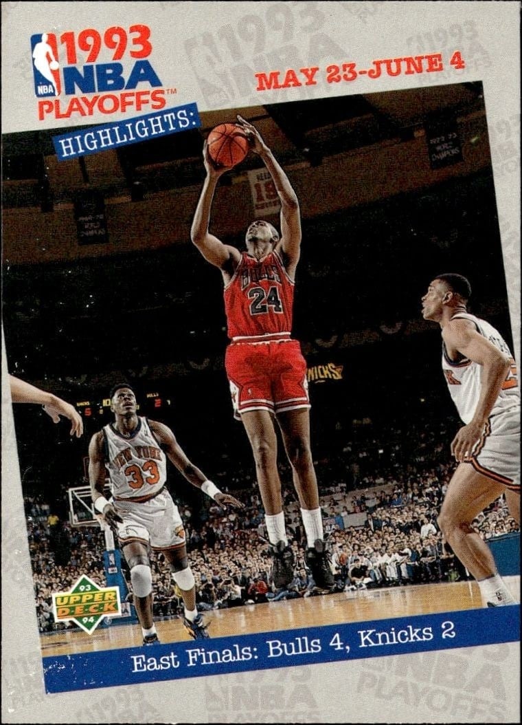 1993-94 Upper-Deck Collector's Choice East Finals: Bulls 4, Knicks 2 #190 trading card