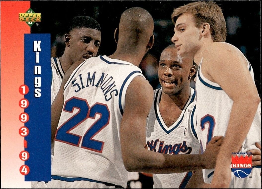 Sacramento Kings 1993-94 Upper Deck Collector's Choice #232 Basketball Trading Card - Front 1993-94 Upper Deck Collector's Choice Sacramento Kings #232 basketball trading card front