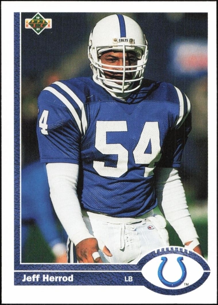 1991 Upper-Deck Jeff Herrod #55 trading card