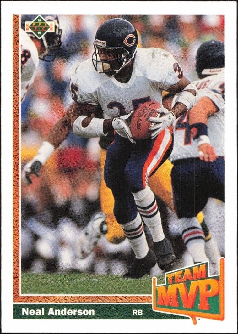1991 Upper-Deck Neal Anderson #453 trading card