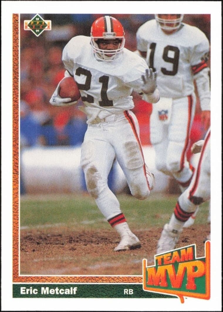 1991 Upper-Deck Eric Metcalf #455 trading card