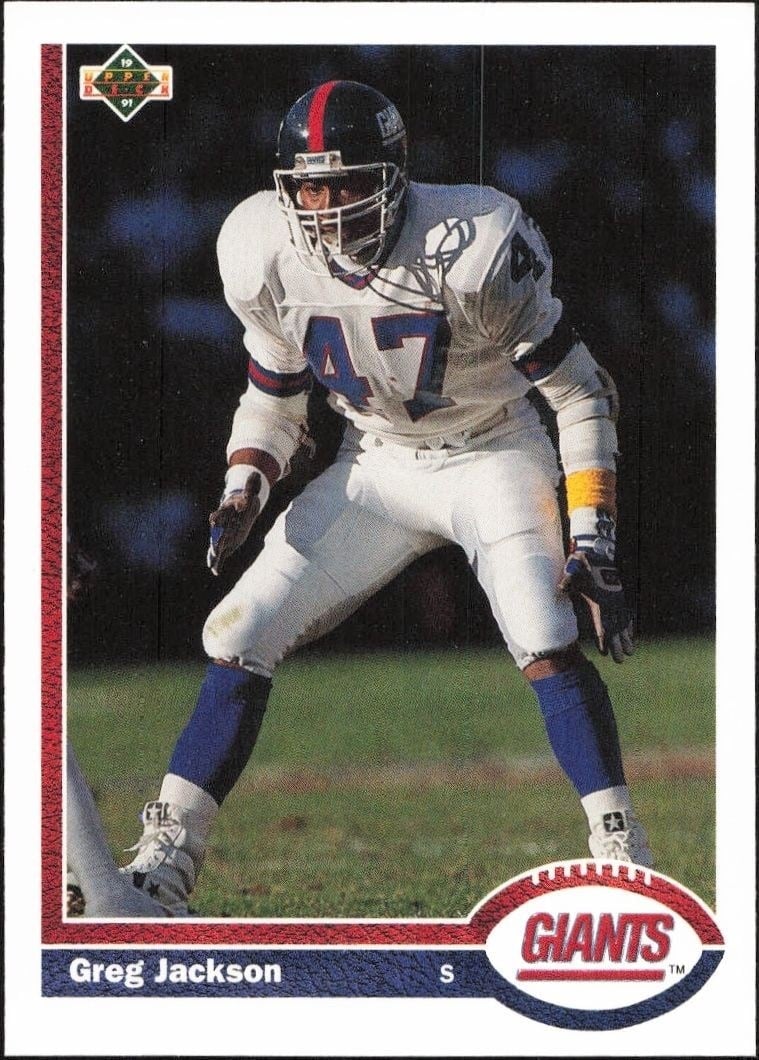 1991 Upper-Deck Greg Jackson #416 trading card
