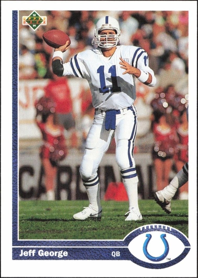 1991 Upper-Deck Jeff George #345 trading card