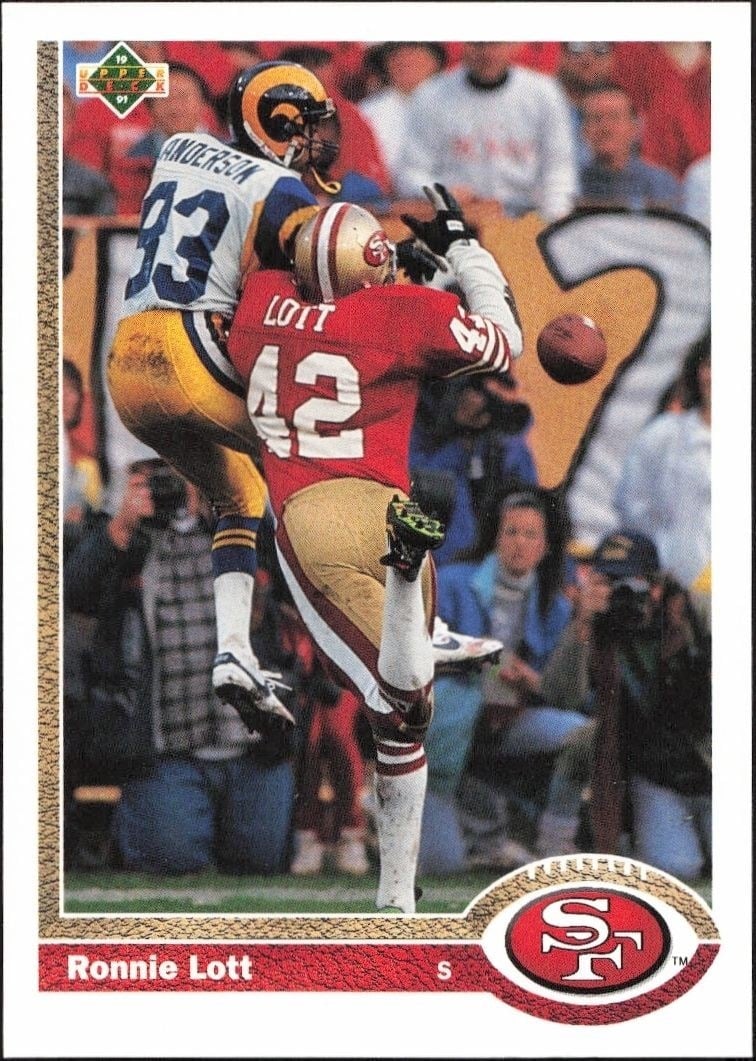 1991 Upper-Deck Ronnie Lott #355 trading card