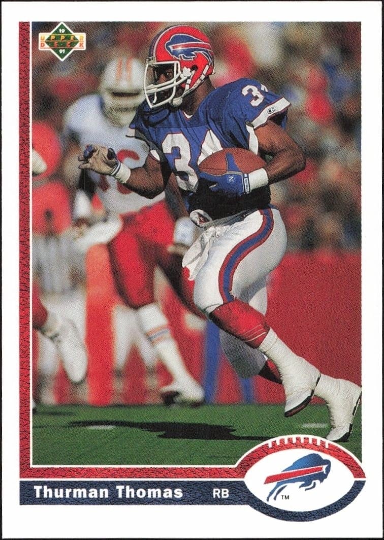1991 Upper-Deck Thurman Thomas #356 trading card