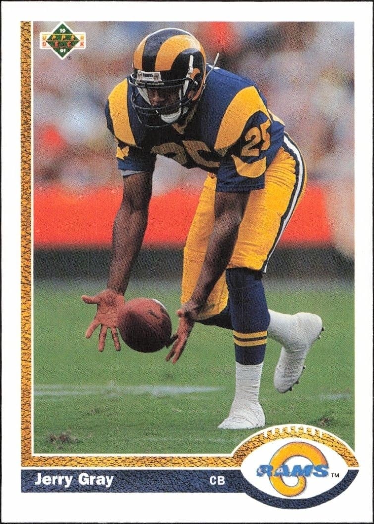 1991 Upper-Deck Jerry Gray #364 trading card