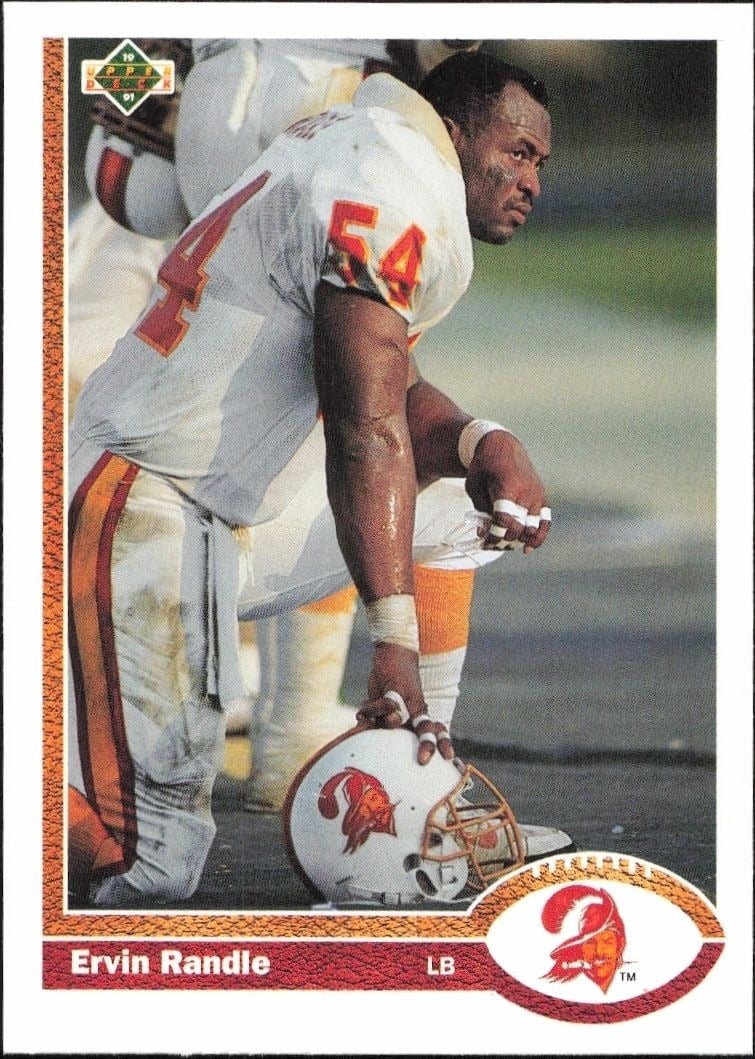 Ervin Randle 1991 Upper Deck #369 Football Trading Card - Front 1991 Upper Deck Ervin Randle #369 football trading card front