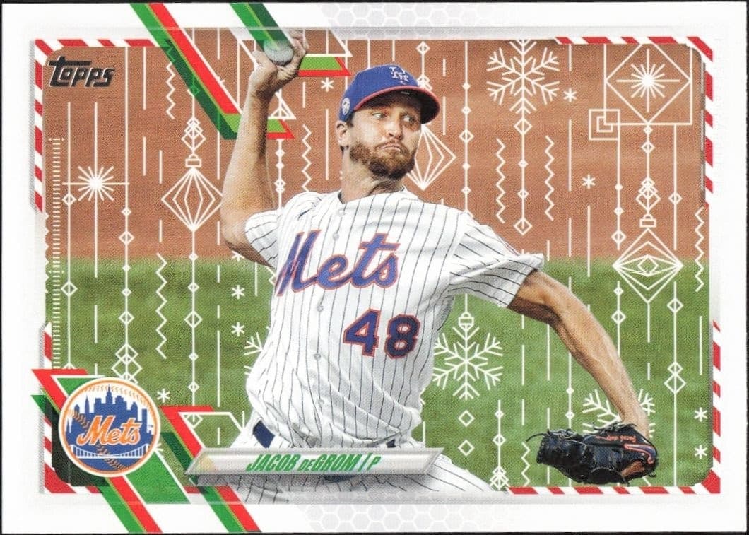 2021 Topps Holiday Jacob DeGrom #HW22 trading card