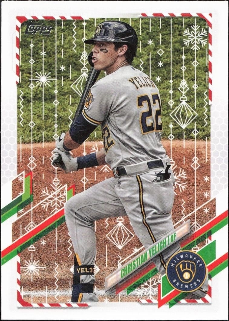 2021 Topps Holiday Christian Yelich #HW61 trading card