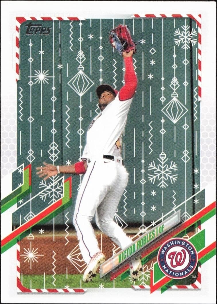 2021 Topps Holiday Victor Robles #HW32 trading card