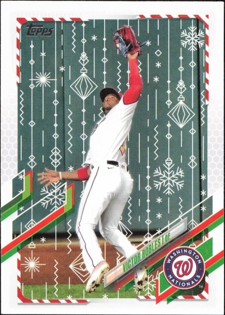 2021 Topps Holiday Victor Robles #HW32 trading card