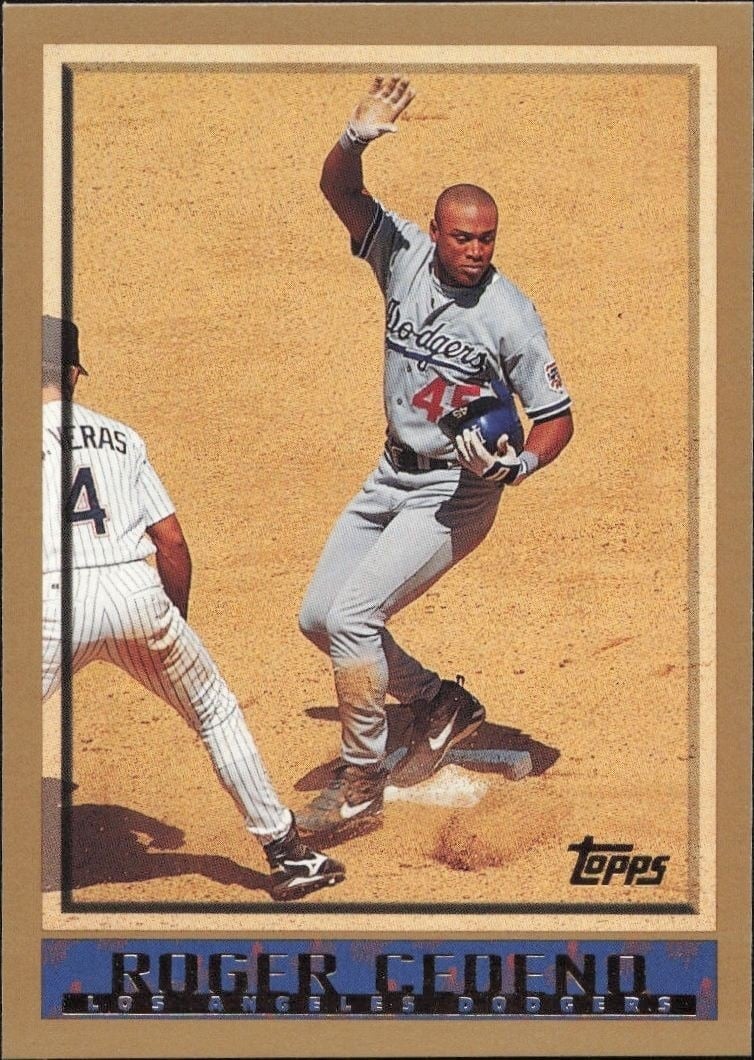 Roger Cedeno 1998 Topps #371 Baseball Trading Card - Front 1998 Topps Roger Cedeno #371 baseball trading card front