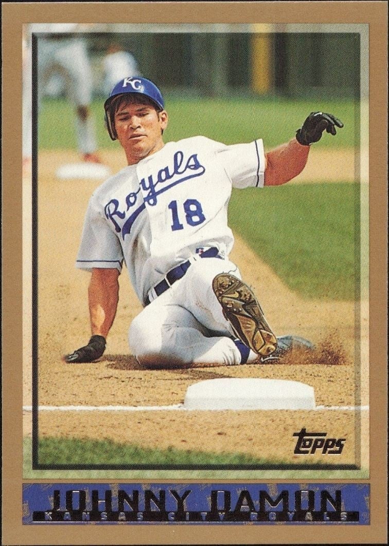 Johnny Damon 1998 Topps #362 Baseball Trading Card - Front 1998 Topps Johnny Damon #362 baseball trading card front
