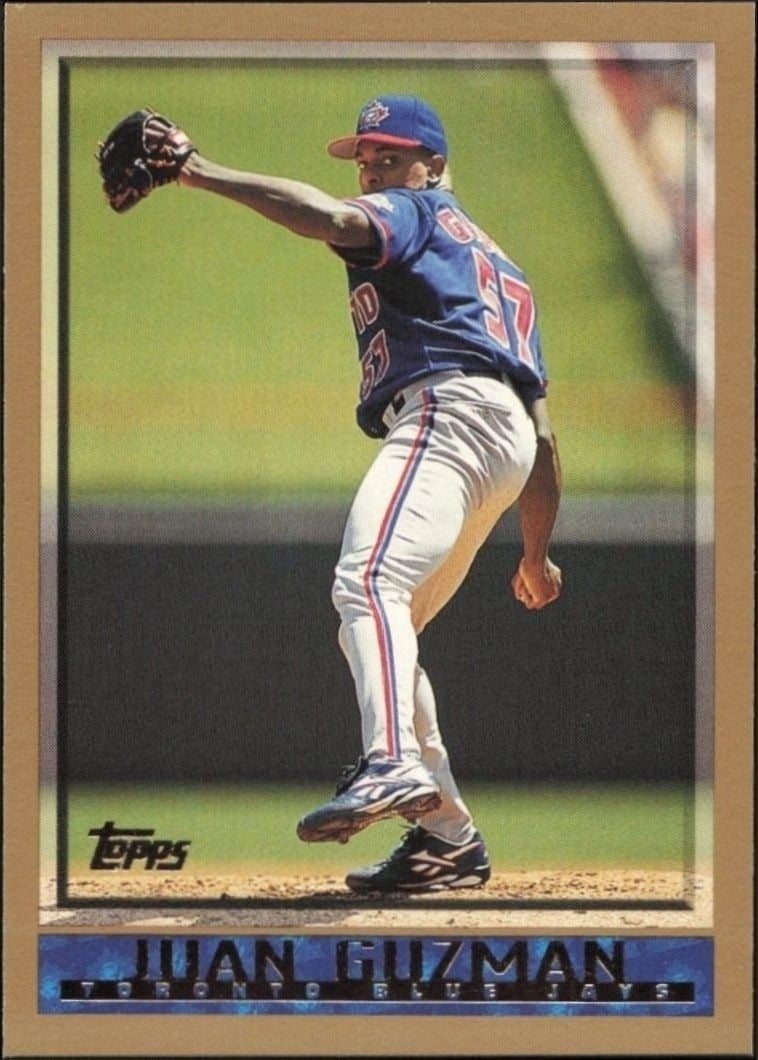 Juan Guzman 1998 Topps #352 Baseball Trading Card - Front 1998 Topps Juan Guzman #352 baseball trading card front