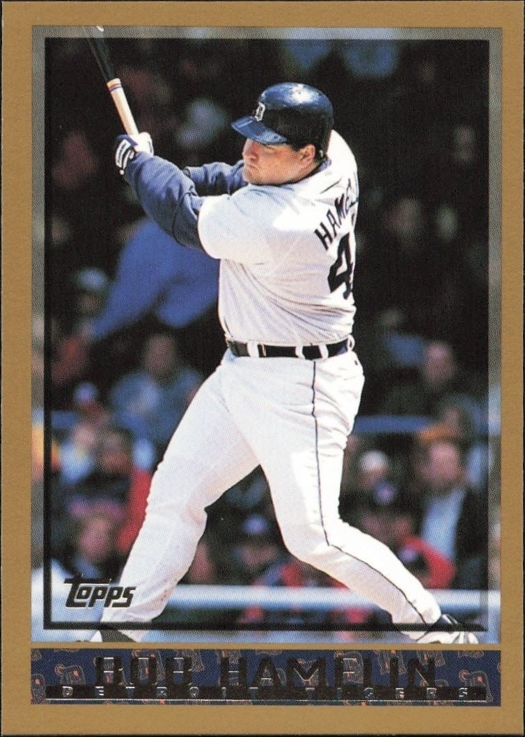 Bob Hamelin 1998 Topps #195 Baseball Trading Card - Front 1998 Topps Bob Hamelin #195 baseball trading card front