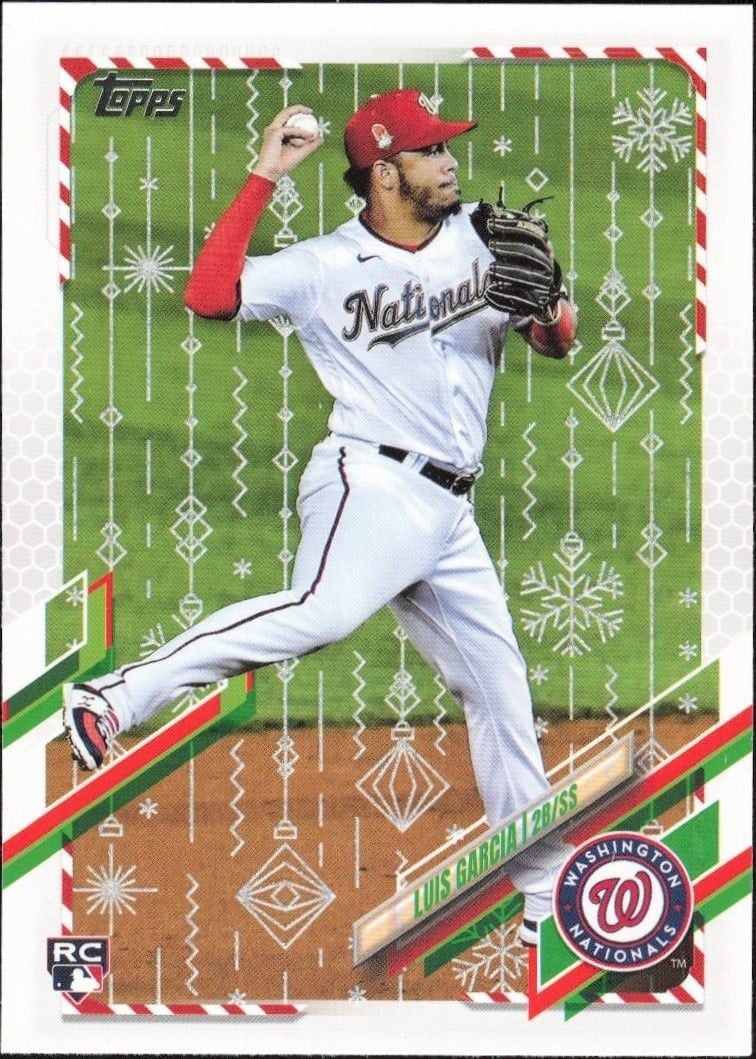 Luis Garcia 2021 Topps Holiday #HW216 Baseball Trading Card - Front 2021 Topps Holiday Luis Garcia #HW216 baseball trading card front