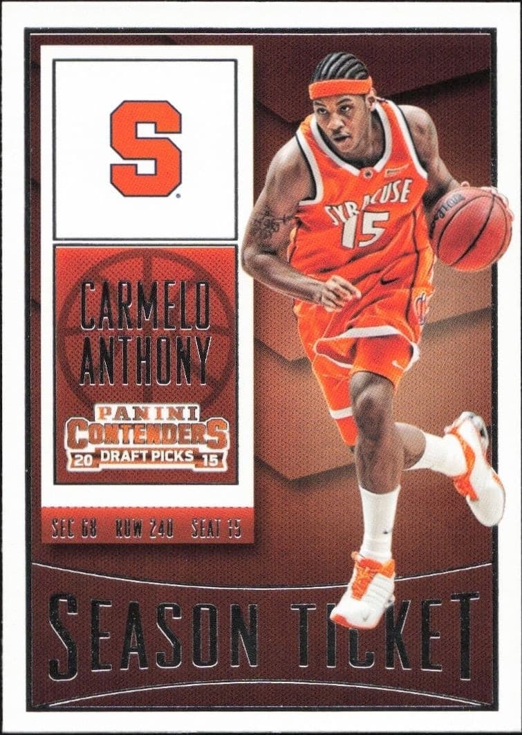 2015-16 Panini Contenders Draft Picks Carmelo Anthony #15 trading card