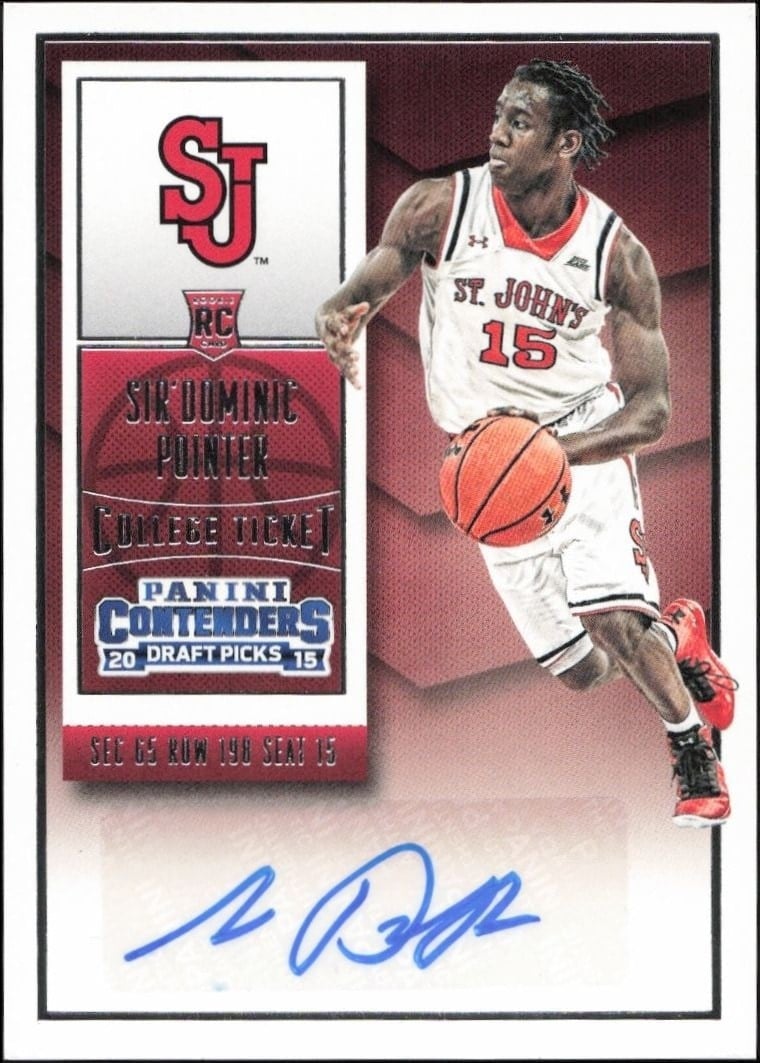 2015-16 Panini Contenders Draft Picks Sir'Dominic Pointer #159 trading card