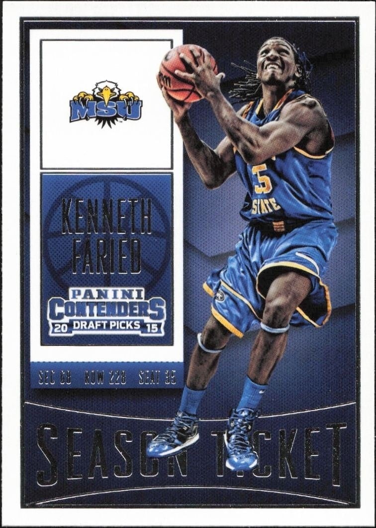 2015-16 Panini Contenders Draft Picks Kenneth Faried #55 trading card