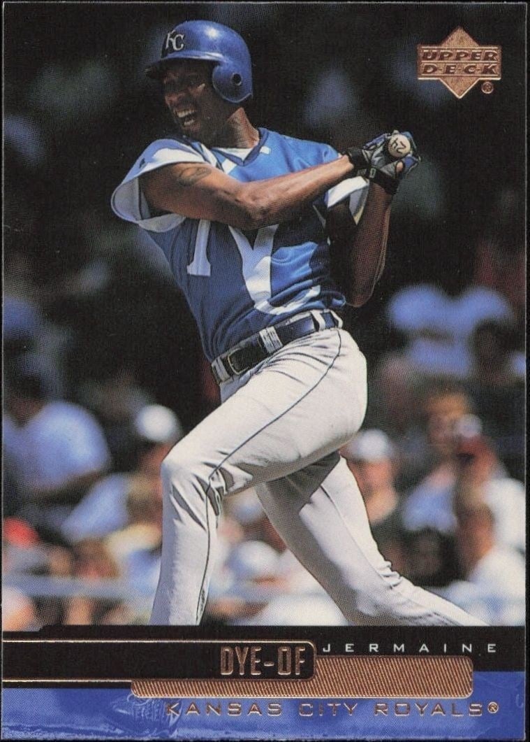 Jermaine Dye 2000 Upper Deck #134 Baseball Trading Card - Front 2000 Upper Deck Jermaine Dye #134 baseball trading card front