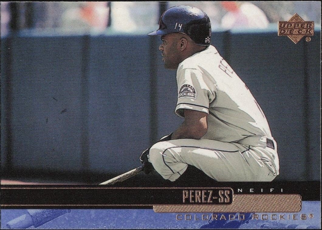Neifi Perez 2000 Upper Deck #105 Baseball Trading Card - Front 2000 Upper Deck Neifi Perez #105 baseball trading card front