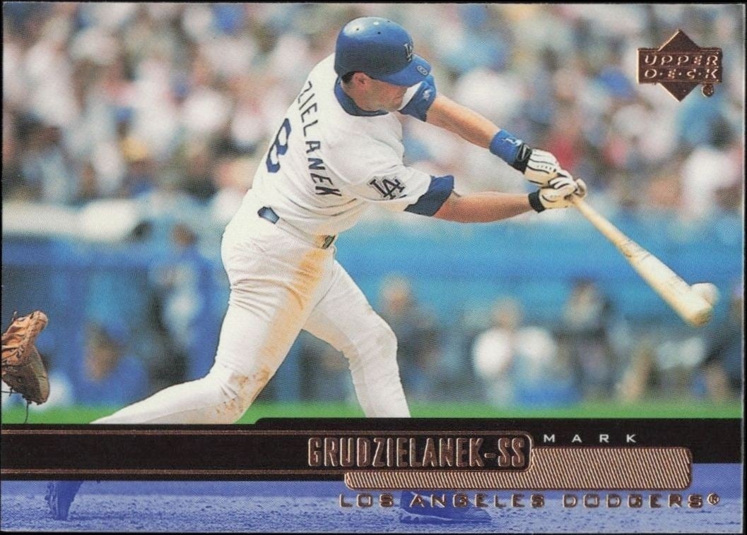 Mark Grudzielanek 2000 Upper Deck #145 Baseball Trading Card - Front 2000 Upper Deck Mark Grudzielanek #145 baseball trading card front