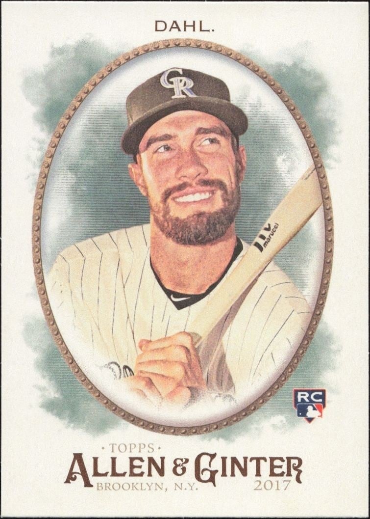 David Dahl 2017 Topps Allen & Ginter #76 Baseball Trading Card - Front 2017 Topps Allen & Ginter David Dahl #76 baseball trading card front