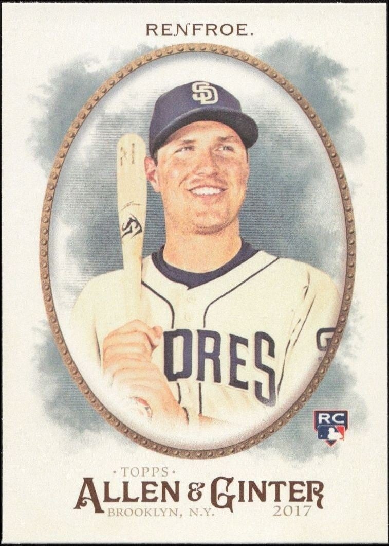 Hunter Renfroe 2017 Topps Allen & Ginter #285 Baseball Trading Card - Front 2017 Topps Allen & Ginter Hunter Renfroe #285 baseball trading card front