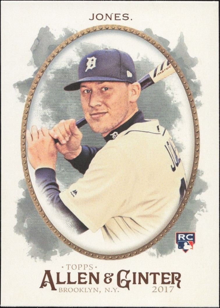 JaCoby Jones 2017 Topps Allen & Ginter #262 Baseball Trading Card - Front 2017 Topps Allen & Ginter JaCoby Jones #262 baseball trading card front