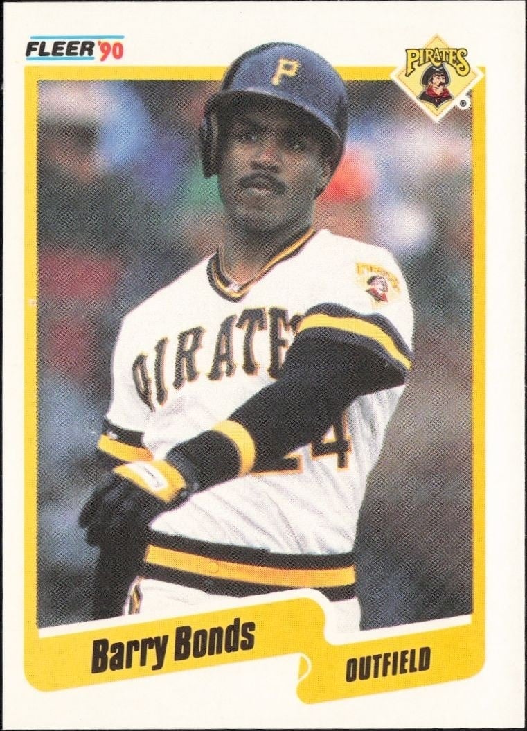 Barry Bonds 1990 Fleer #461 Baseball Trading Card - Front 1990 Fleer Barry Bonds #461 baseball trading card front