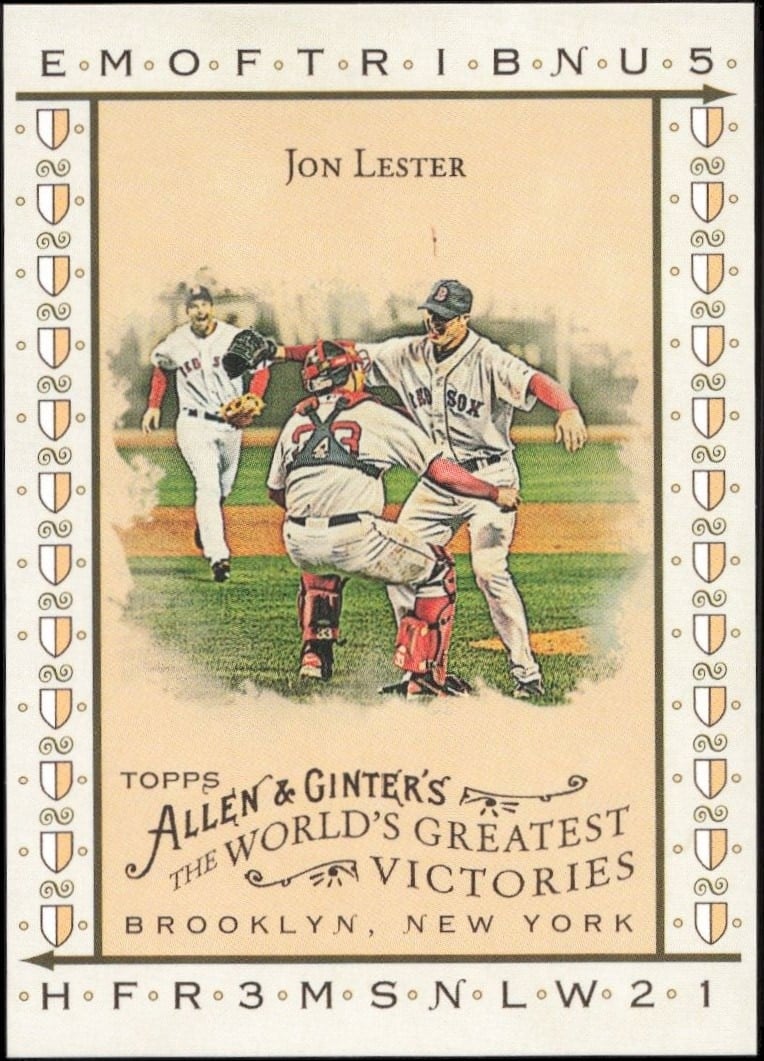 Jon Lester 2008 Topps Allen & Ginter #WGV5 Baseball Trading Card - Front 2008 Topps Allen & Ginter Jon Lester #WGV5 baseball trading card front