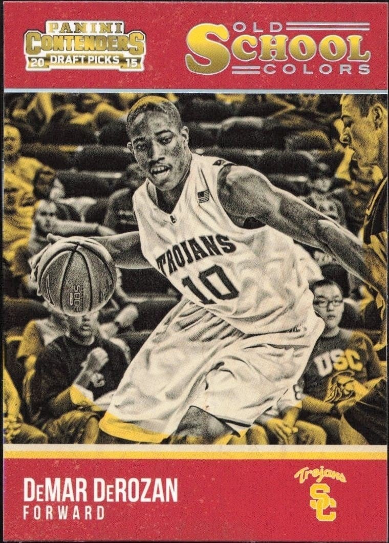 DeMar DeRozan 2015-16 Panini Contenders Draft Picks #7 Basketball Trading Card - Front 2015-16 Panini Contenders Draft Picks DeMar DeRozan #7 basketball trading card front