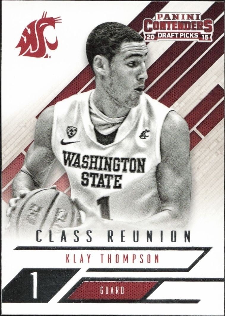 Klay Thompson 2015-16 Panini Contenders Draft Picks #17 Basketball Trading Card - Front 2015-16 Panini Contenders Draft Picks Klay Thompson #17 basketball trading card front
