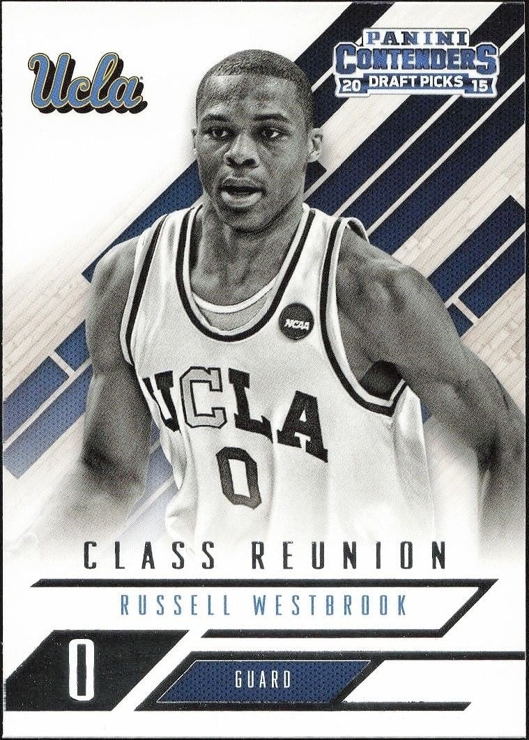 Russell Westbrook 2015-16 Panini Contenders Draft Picks #21 Basketball Trading Card - Front 2015-16 Panini Contenders Draft Picks Russell Westbrook #21 basketball trading card front