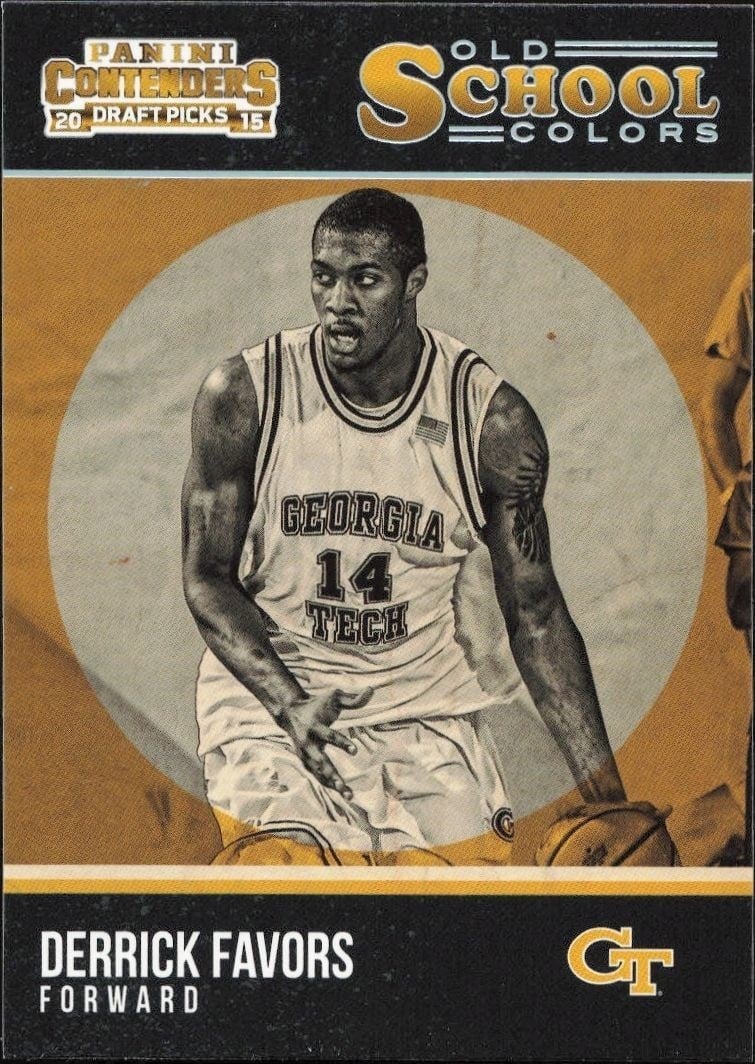 2015-16 Panini Contenders Draft Picks Derrick Favors #45 trading card