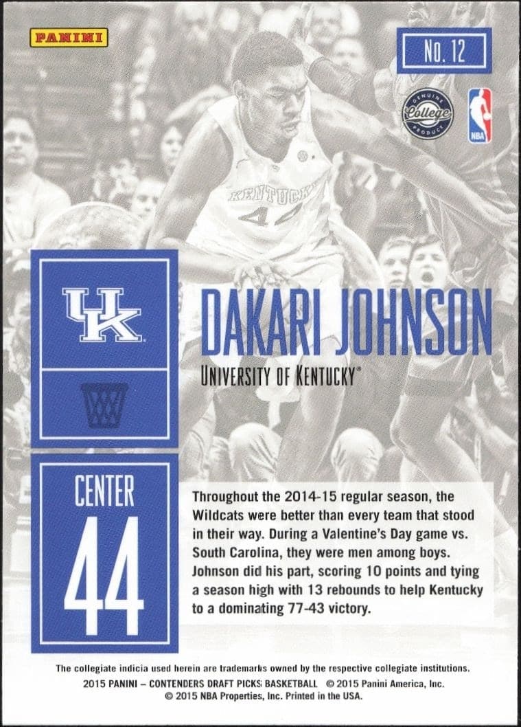 Dakari Johnson - Back
