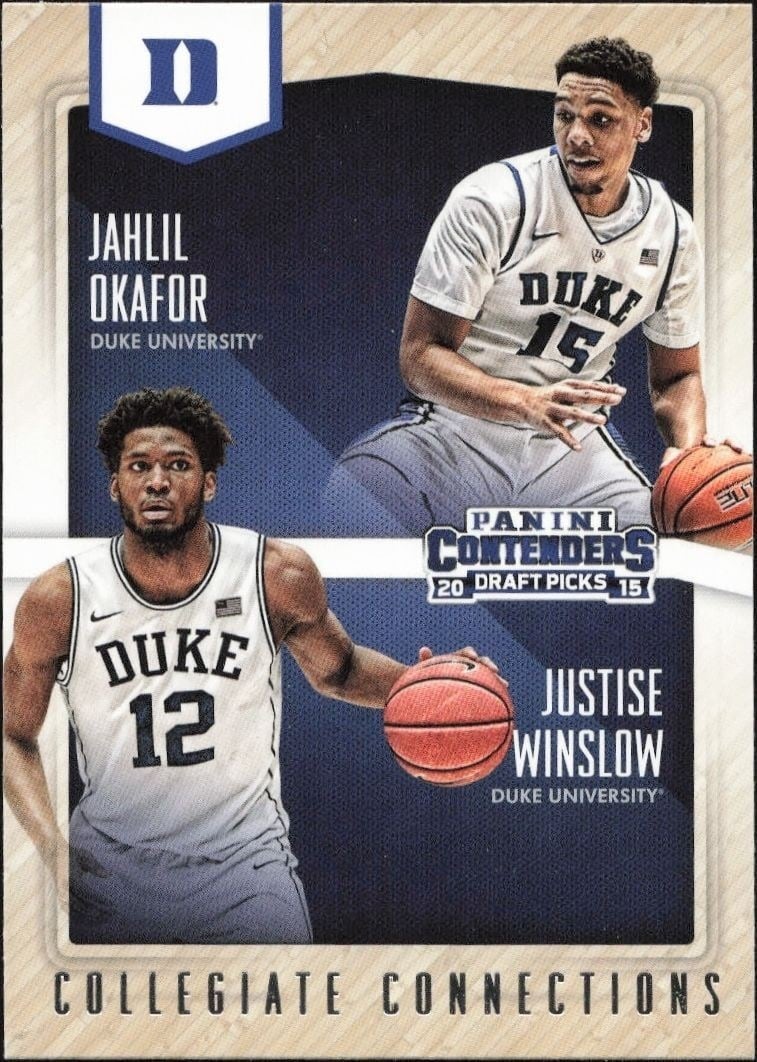 Jahlil Okafor 2015-16 Panini Contenders Draft Picks #5 Basketball Trading Card - Front 2015-16 Panini Contenders Draft Picks Jahlil Okafor #5 basketball trading card front