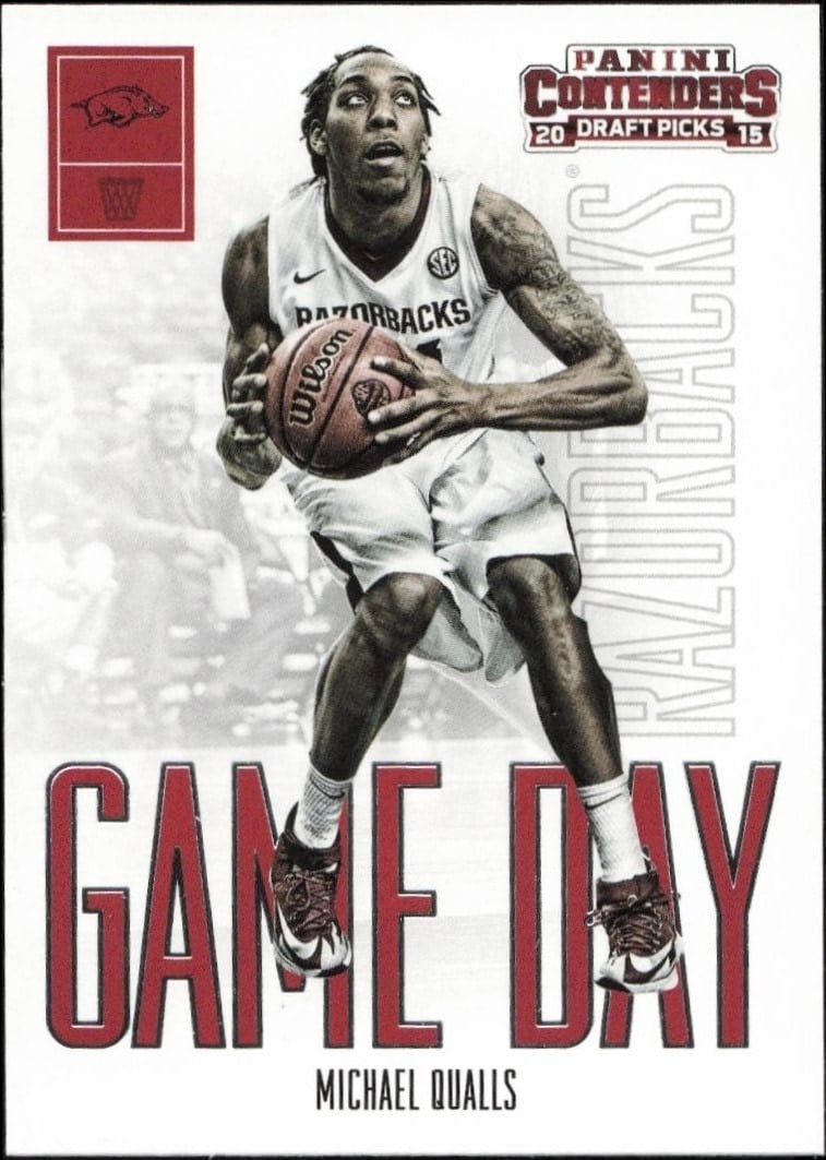 Michael Qualls 2015-16 Panini Contenders Draft Picks #27 Basketball Trading Card - Front 2015-16 Panini Contenders Draft Picks Michael Qualls #27 basketball trading card front