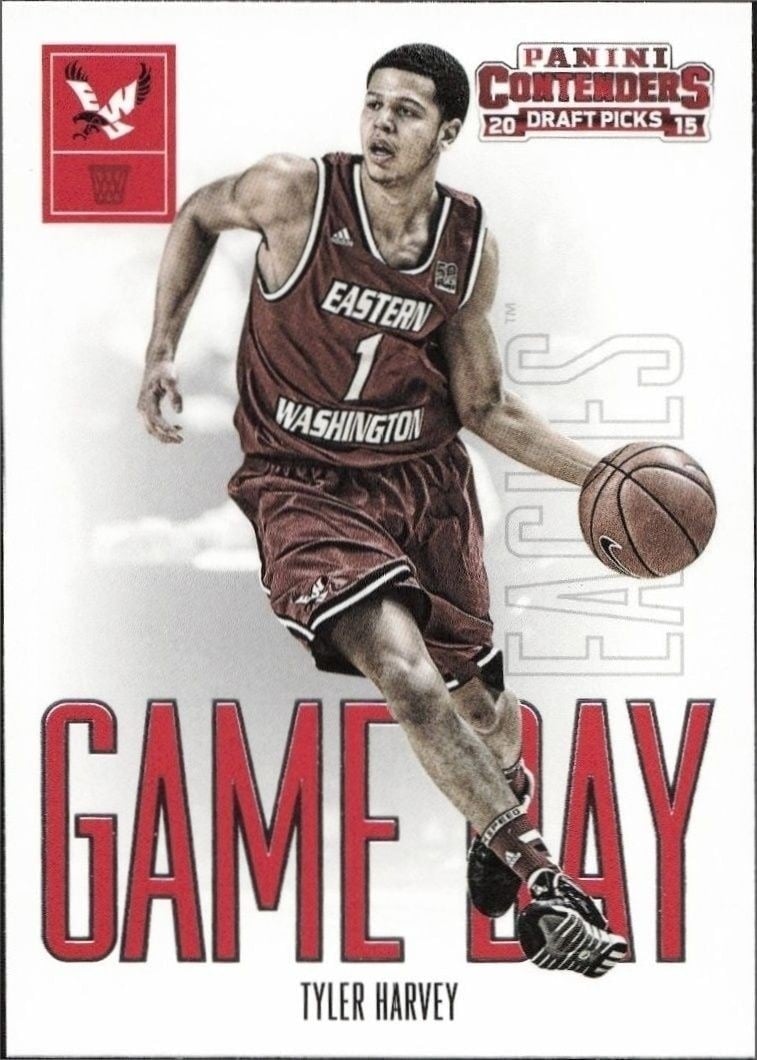 Tyler Harvey 2015-16 Panini Contenders Draft Picks #43 Basketball Trading Card - Front 2015-16 Panini Contenders Draft Picks Tyler Harvey #43 basketball trading card front