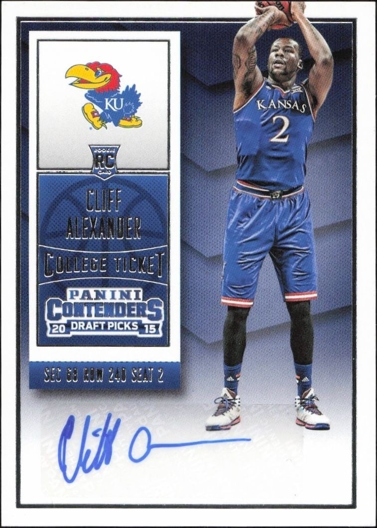 2015-16 Panini Contenders Draft Picks Cliff Alexander #166 trading card