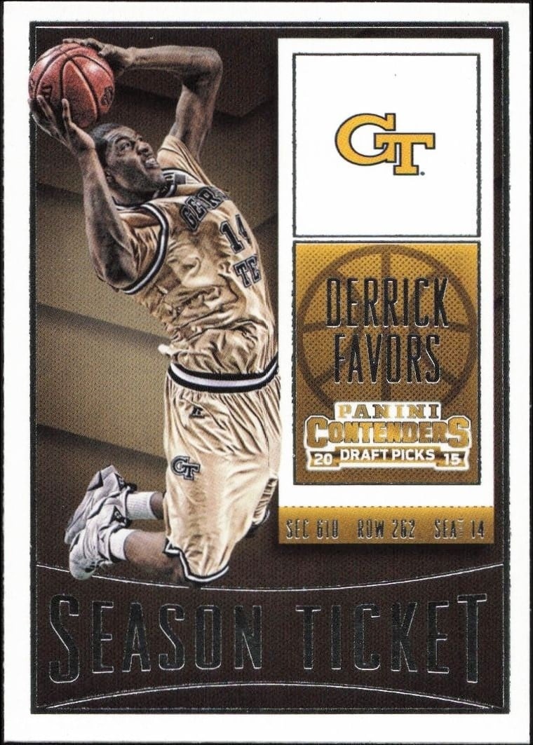 2015-16 Panini Contenders Draft Picks Derrick Favors #27 trading card
