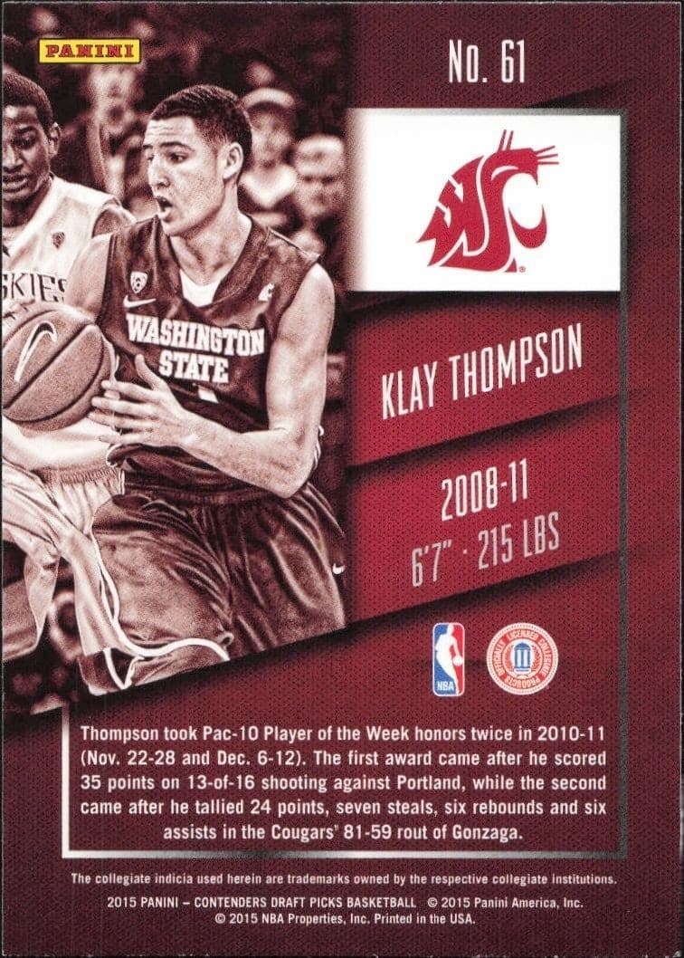 Klay Thompson - Back