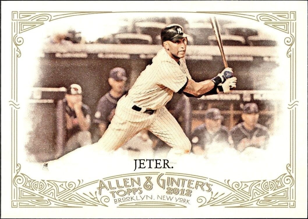 Derek Jeter 2012 Topps Allen & Ginter #274 Baseball Trading Card - Front 2012 Topps Allen & Ginter Derek Jeter #274 baseball trading card front