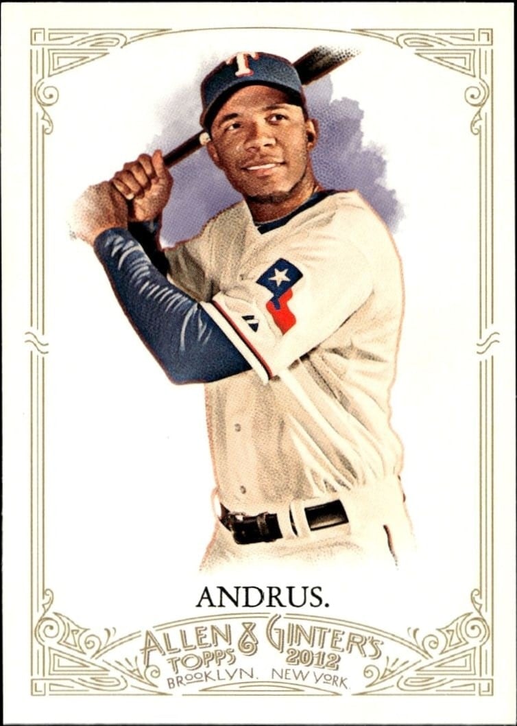 Elvis Andrus 2012 Topps Allen & Ginter #294 Baseball Trading Card - Front 2012 Topps Allen & Ginter Elvis Andrus #294 baseball trading card front
