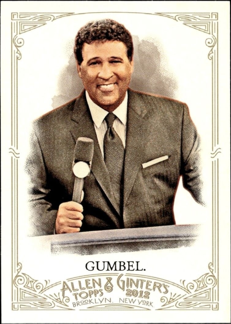 Greg Gumbel 2012 Topps Allen & Ginter #292 Baseball Trading Card - Front 2012 Topps Allen & Ginter Greg Gumbel #292 baseball trading card front